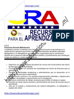 Funciones y perfil del Cargo del personal del CRA - S.R.A