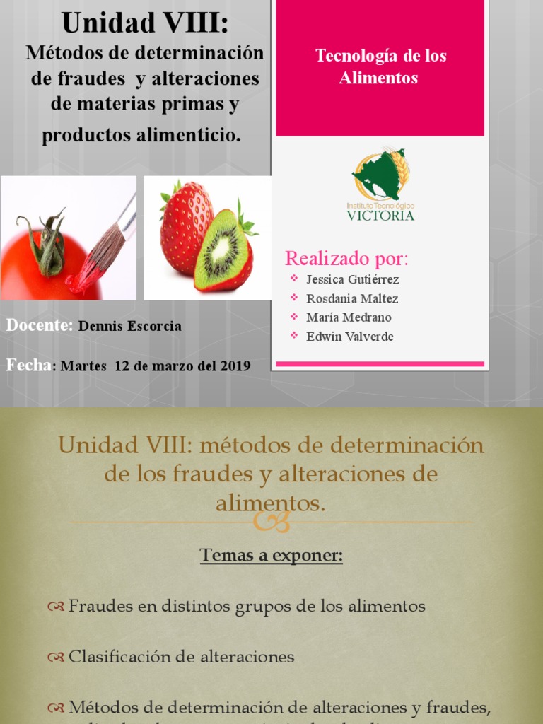 Determinación de Alteraciones en Alimentos | PDF | Leche | Alimentos
