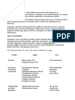 The MicroBiologyII Report On Antiseptics