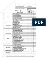 Lista de chequeo para minicargador Case SR220