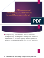 Availability of Pharmaceutical Compounding in Community & Hospital Pharmacies in Egypt