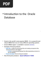 Introduction of Oracle-1