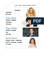 '1actividad Oral - Vamos A Conocer Personas Famosas PDF