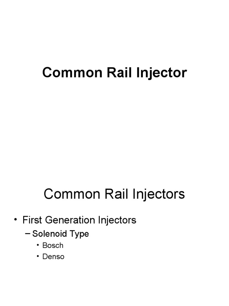 Common Rail Injector Overview | PDF