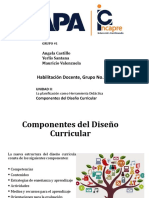 Presentacion de Los Componentes Del Diseño Curricular Dominicano