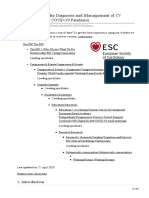 Esc Guidance For The Diagnosis and Management of CV Disease During The Covid 19 Pandemic