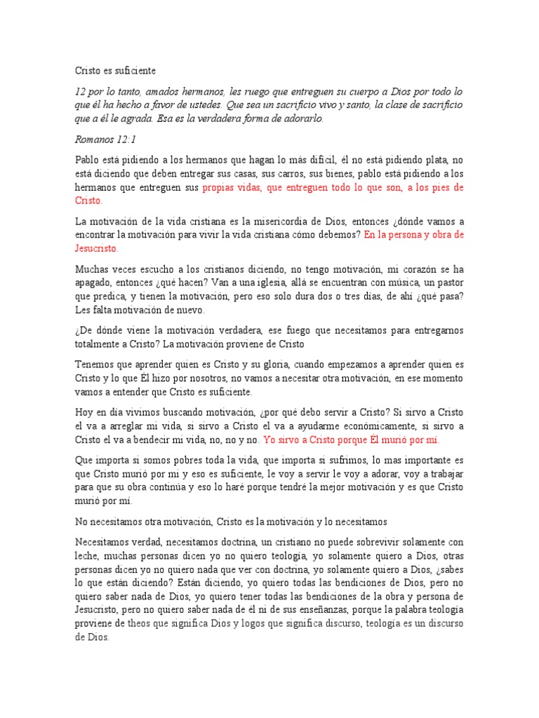 Cristo Es Suficiente | PDF | Jesús | Cristo (título)