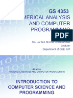 GS 4353 Numerical Analysis and Computer Programming-2