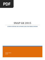 SNAP GK 2015: Ebook On Books and Authors & Related Prizes/Awards