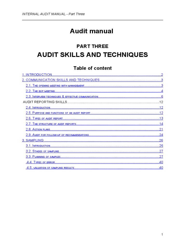 Audit Skills and Reporting Techniques | PDF | Internal Audit | Audit