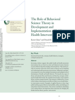 The Role of Behavioral Science Theory in Development and Implementation of Public Health Interventions