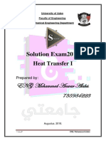 Solution Examination 2019 of Heat Transverse I PDF