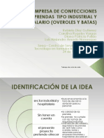 Microempresa de Confecciones de Prendas Tipo Industrial Y Hospitalario (Overoles Y Batas)