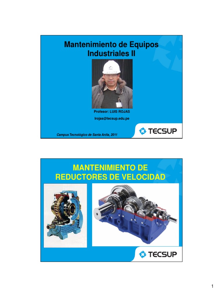 01 UNIDAD I Mantenimiento de Reductores (Modo de Compatibilidad) | PDF ...