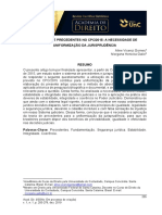 O Sistema de Precedentes No CPC/2015: A Necessidade de Uniformização Da Jurisprudência