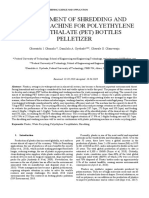 Development of Shredding and Washing Machine For Polyethylene Terephthalate (PET) Bottles Pelletizer (#532272) - 747529 PDF