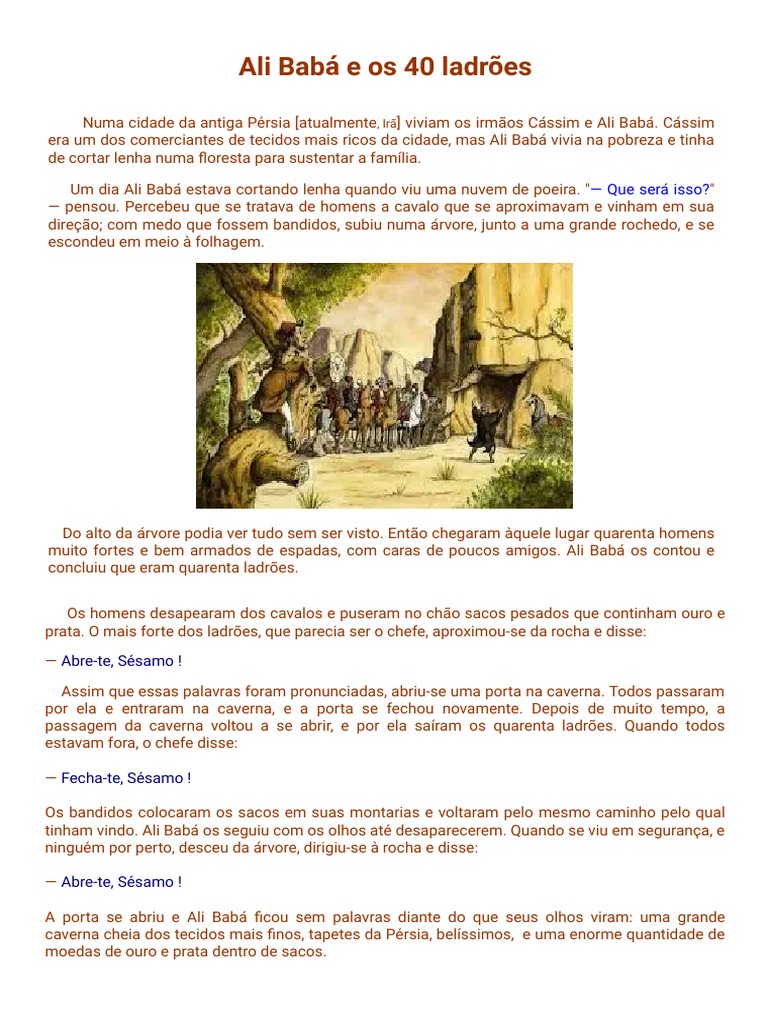 Ali Babá e Os 40 Ladrões | PDF