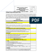 Rubric For Final Paper 3RD Marking Period