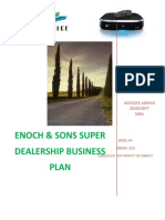 Enoch & Sons Business Plan for Dealership