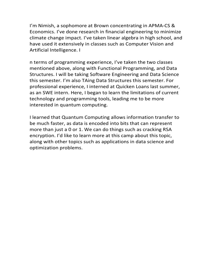 Quantum Computing Summer School | PDF