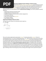 Induction Motor Braking Regenerative Plugging Dynamic Braking of Induction Motor