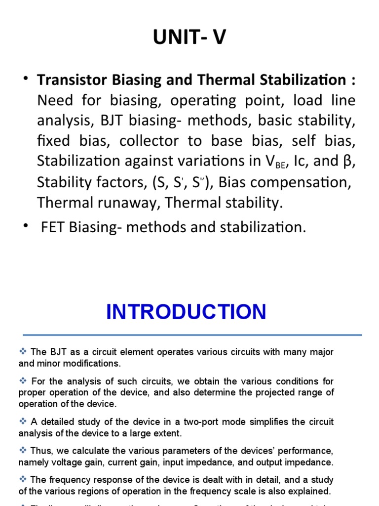 Bed Unit5 | PDF | Amplifier | Bipolar Junction Transistor
