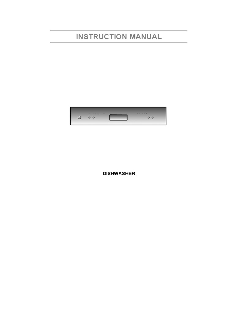 Dishwasher Manual PDF Dishwasher Ac Power Plugs And Sockets