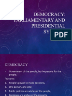 Democracy: Parliamentary and Presidential Systems