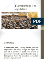 Organs of Government: The Legislature