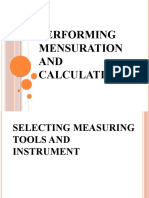 Performing Mensuration and Calculation EIM