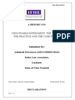 A Report On:: "Negotiable Instrument: The Theory, The Practice and The Case Study"