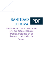 1 Santidad A Jehova