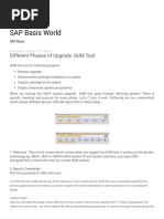 SAP Basis World - Different Phases of Upgrade - SUM Tool