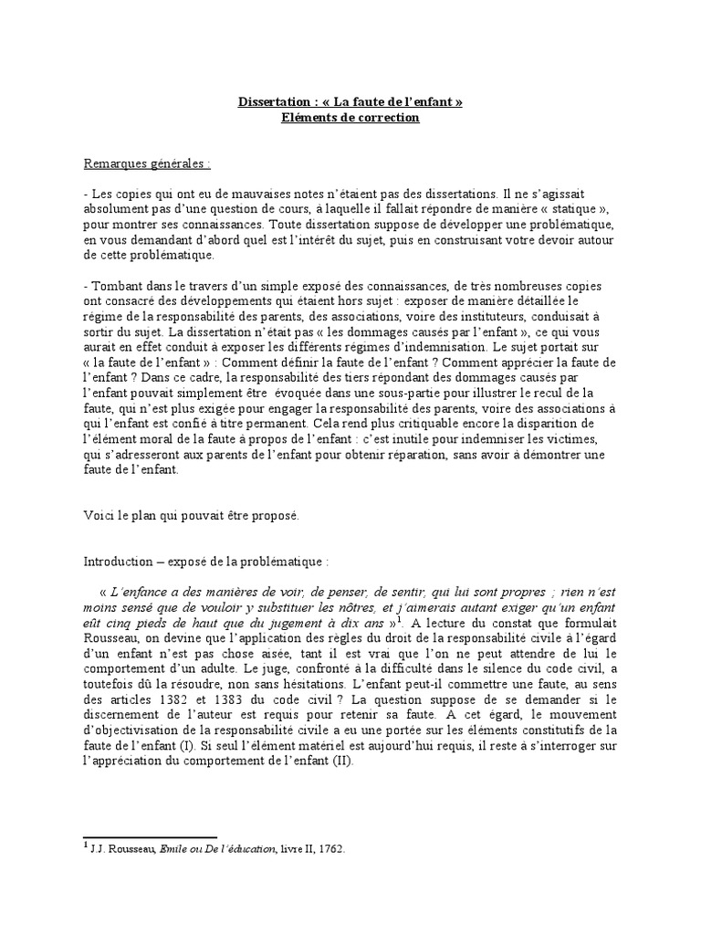 Le plan d’une dissertation juridique