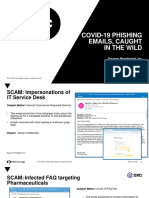 Covid-19 Phishing Emails, Caught in The Wild: Source: Proofpoint, Inc