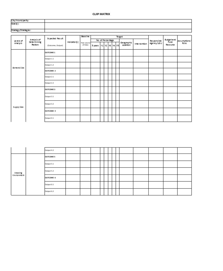 Workshop 2 CLJIP Matrix | PDF