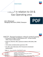 HACCP in Relation To Oil & Gas Operating Area: Chevron Indonesia Company