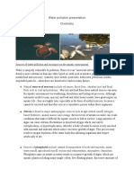 Water Pollution Presentation Chemistry: Tasheika Richards