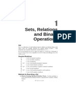 Sets, Relations and Binary Operations: Standard Notations