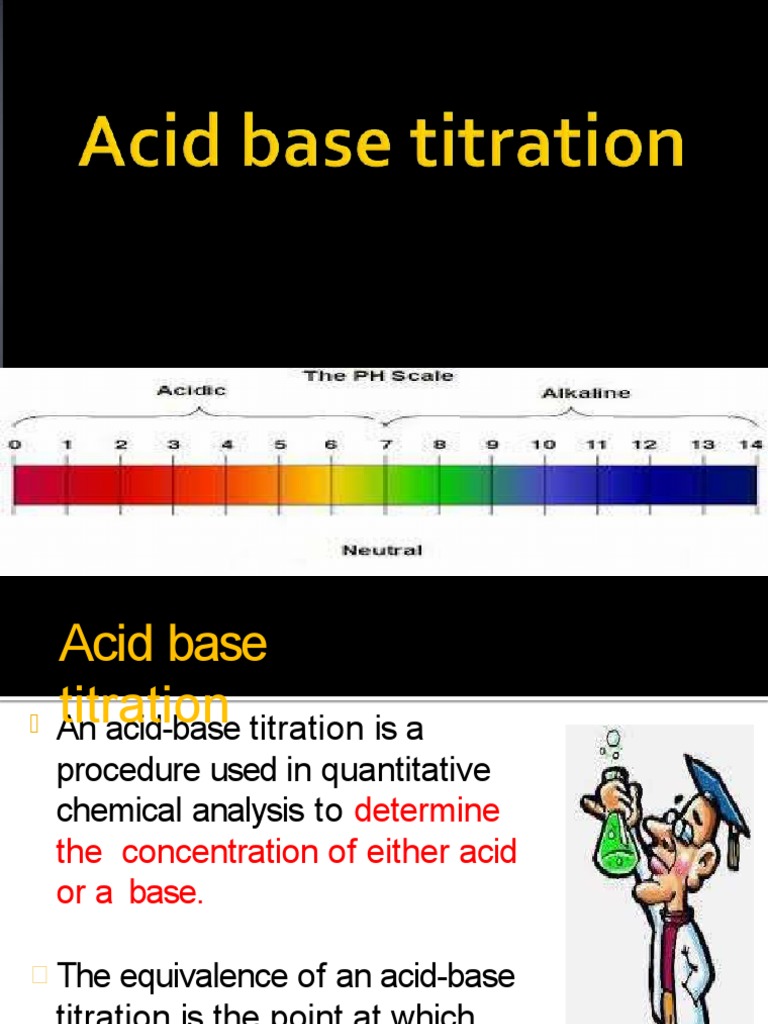 Acid Base Titration PDF Titration Chemistry