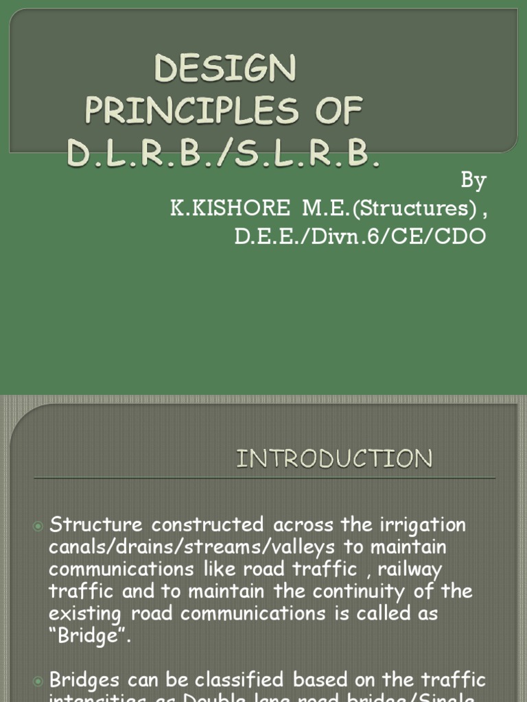 Bridge Design Principles and Guidelines | PDF | Friction | Bridge