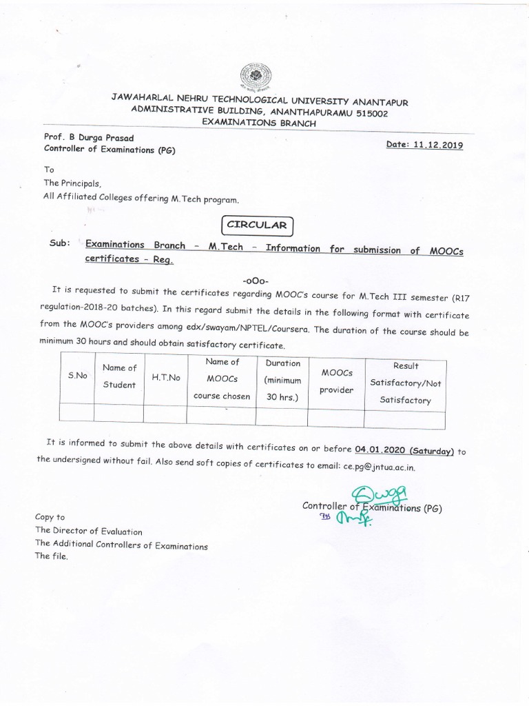 M.Tech MOOC Certificate Submission | PDF | Technology & Engineering