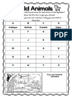 LIFE SKILLS Wild Animals Activity