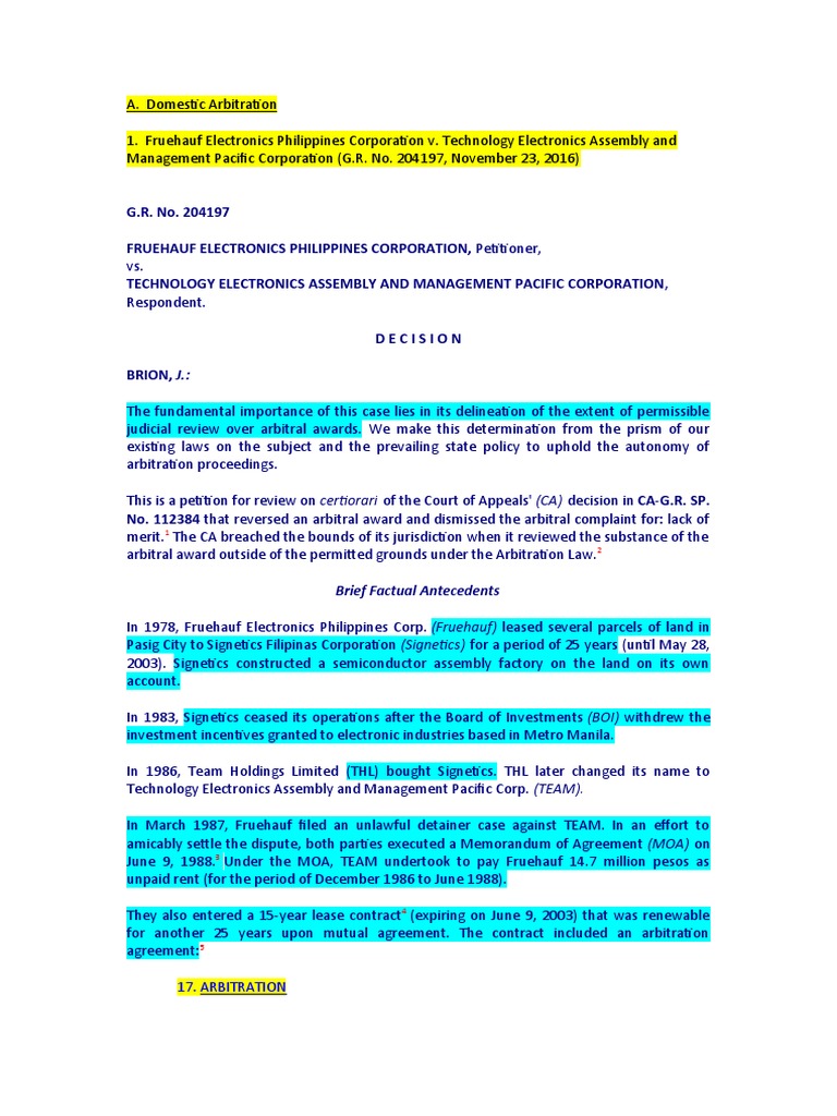 ADR Full Cases | PDF | Arbitration | Lease