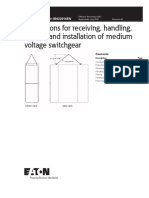 Medium Voltage Switchgear Receiving Handling Storing Installation Instructions Ib022014en