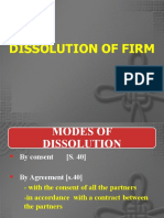 Dissolution of Firm