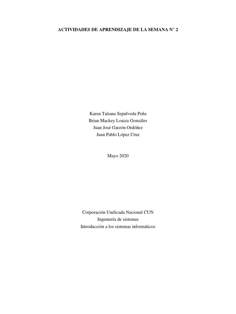 Actividad Semana 2 | PDF | Archivo de computadora | Hardware de la ...