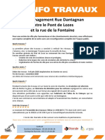 Infos Travaux - Réaménagement Rue Dantagnan