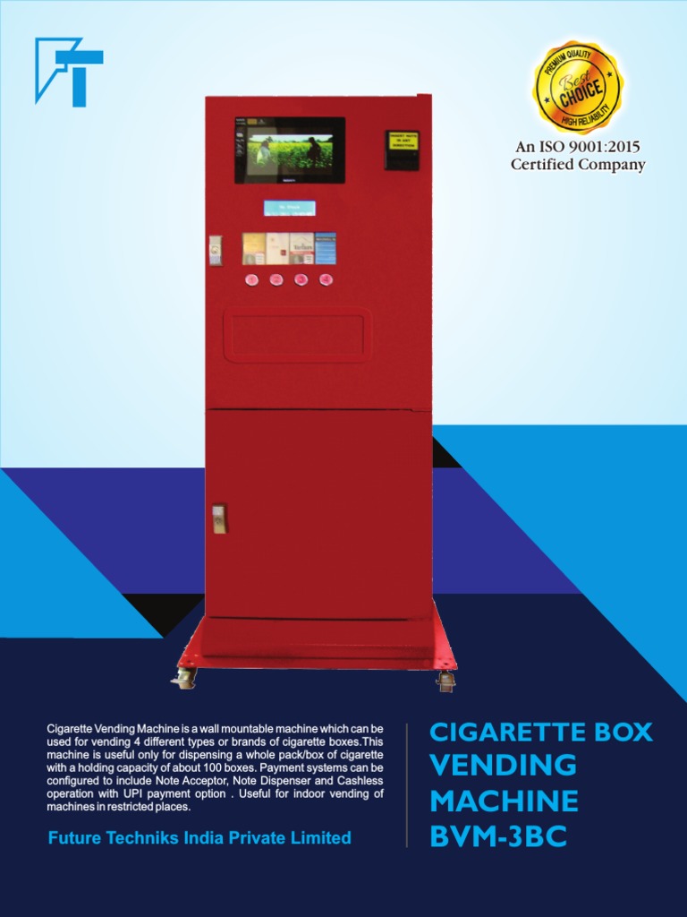 Cigarette Vending Machine BVM-3BC | PDF | Vending Machine