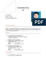 Curriculum Vitae Of: Asif Mahmud +8801521254855